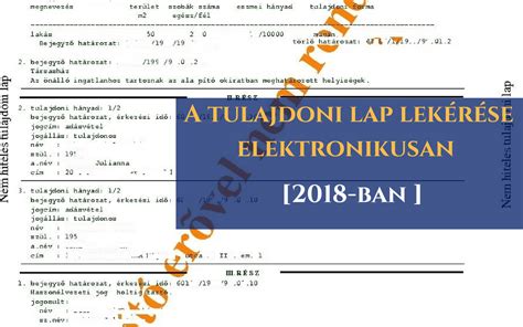 Hiteles tulajdoni lap lekérése